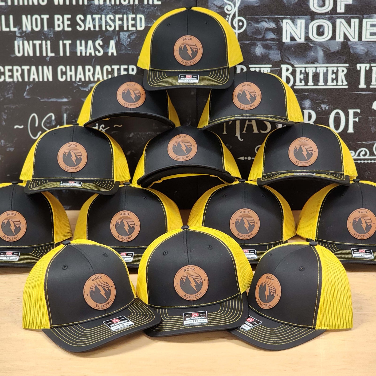 Bulk Branded Leather Patch Hats, Richardson 112 Hats Bulk, Trucker Hat